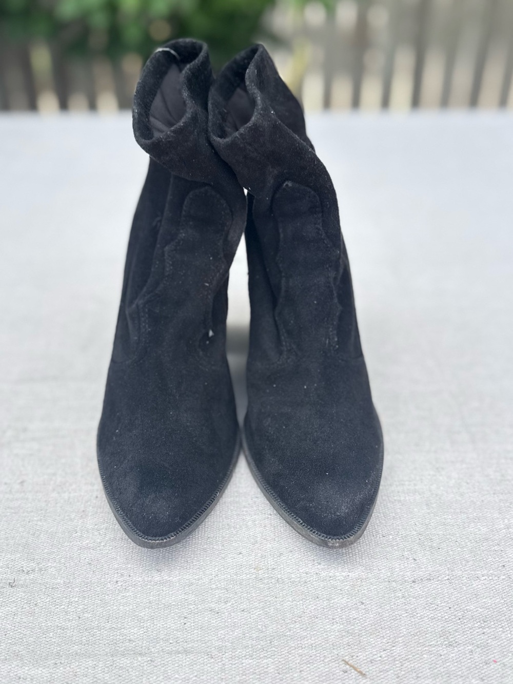 Dolce Vita Black Suede Pointed Ankle Boots